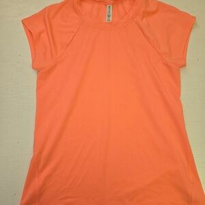 Athleta Coral Mesh Short-Sleeve Performance Tee